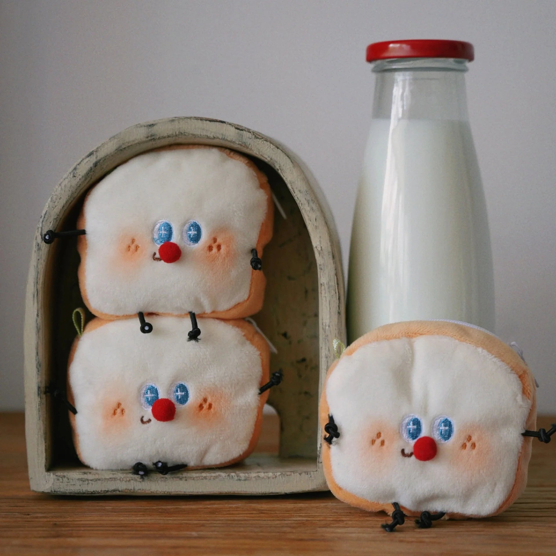 Toast AirPods Case Bag Charm Plush Toy