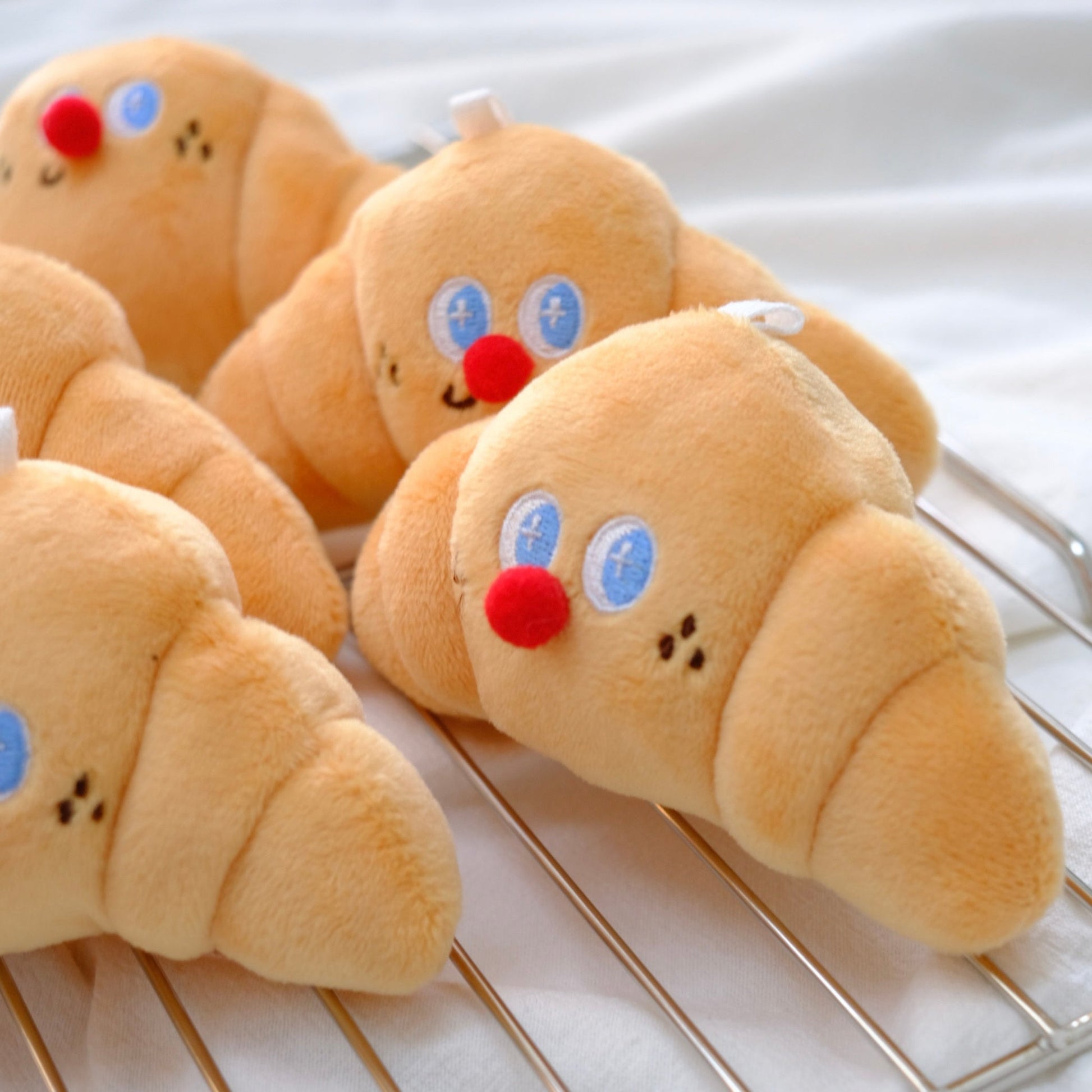 Croissant Plush Toy with Clip