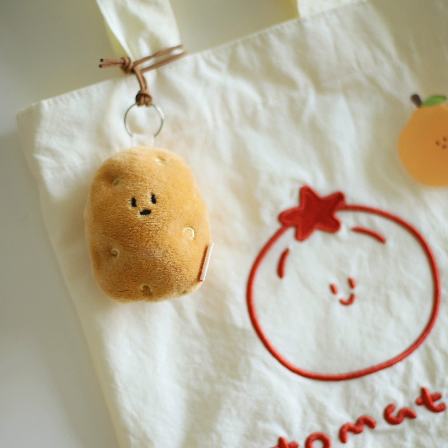 Daily White Potato Plush Charm