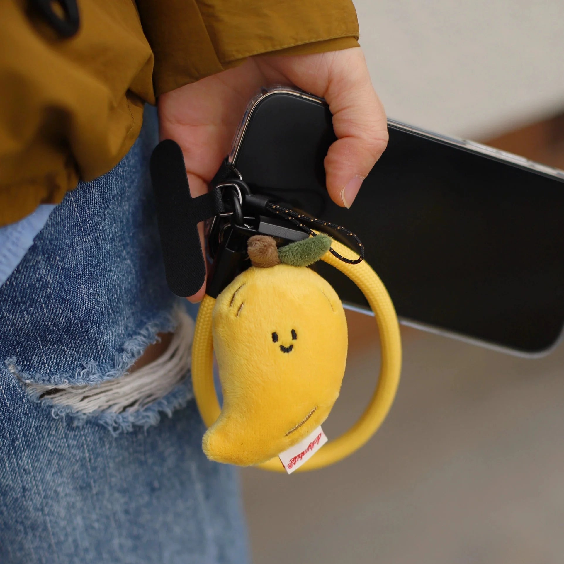 Mini Mango Plush Bag Charm in Yellow