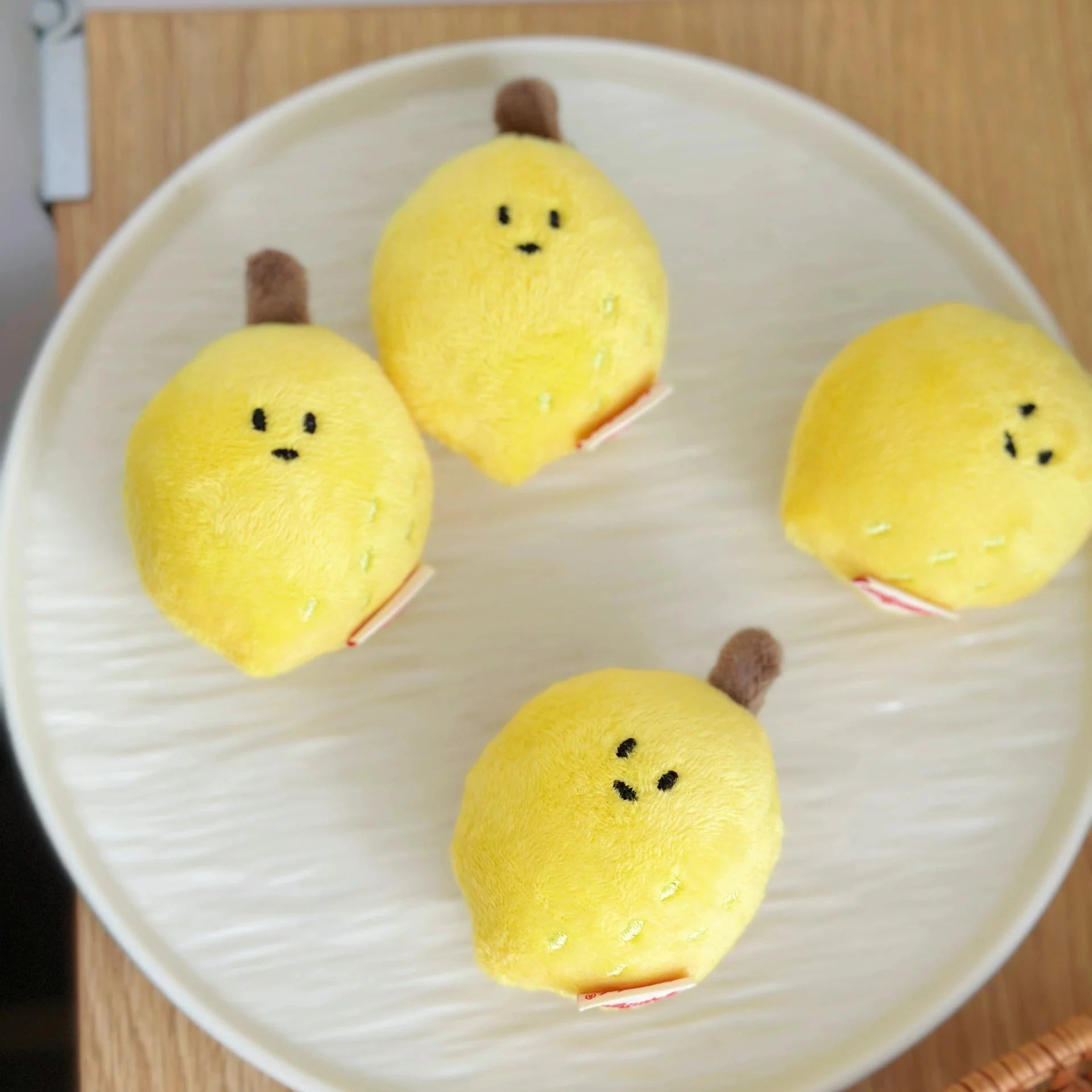 Lemon Plush Bag Charm in Vibrant Yellow