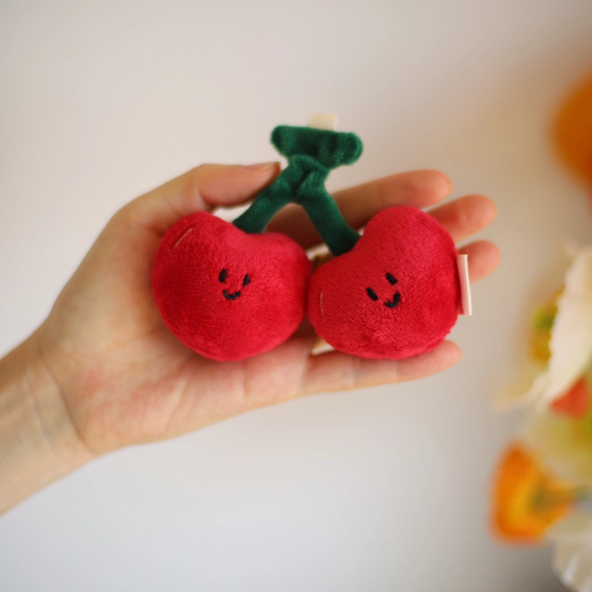 White Cherry Bag Charm