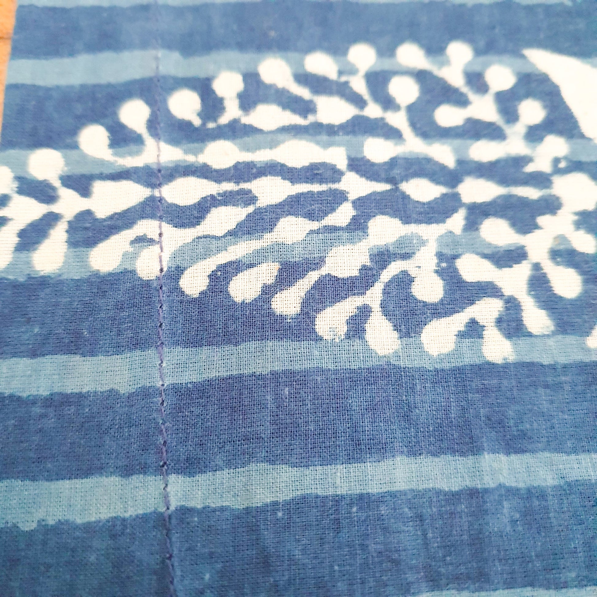 Indigo Block Printed Placemats Set of 2 Handmade Table Mats