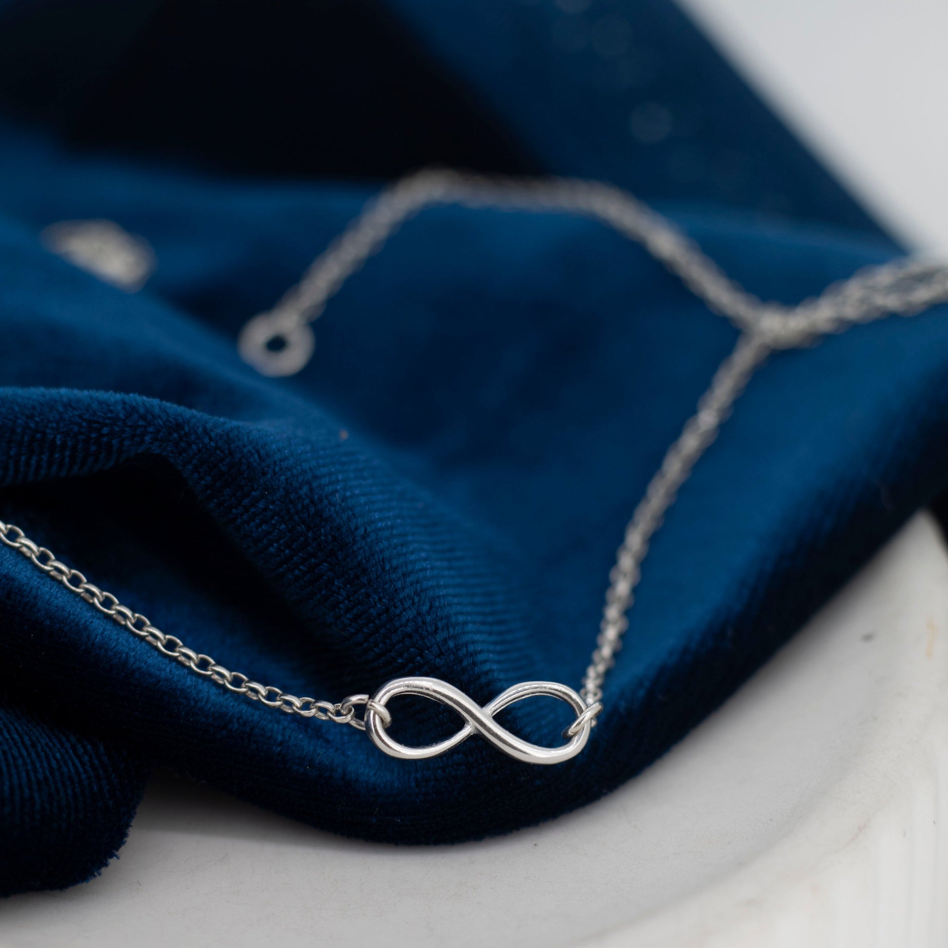 Silver Infinity Necklace in Sterling Silver