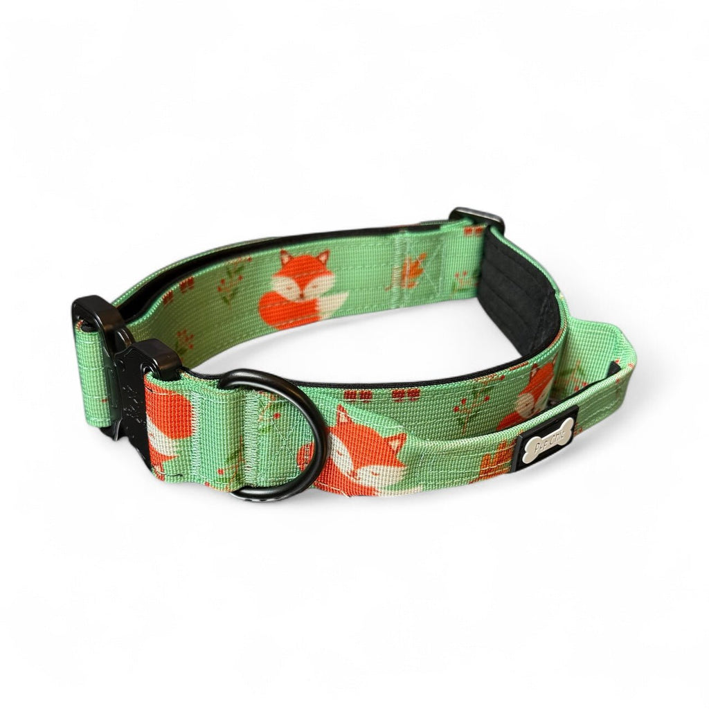 Tactical Dog Collar in Rust Orange Fox Print