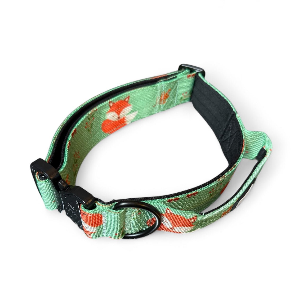 Tactical Dog Collar in Rust Orange Fox Print