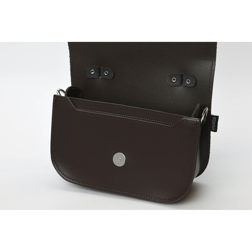 Aura Handmade Leather Bag in Dark Brown