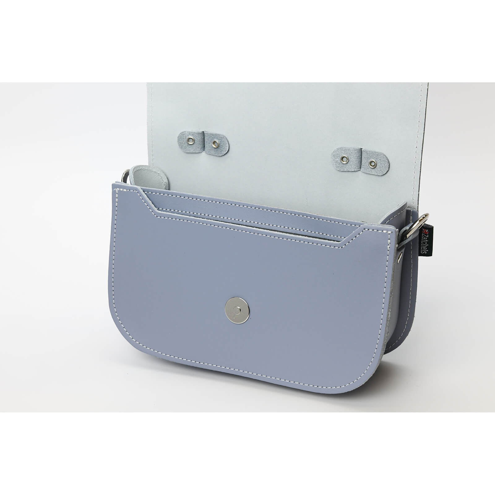Aura Handmade Leather Bag in Lilac Grey