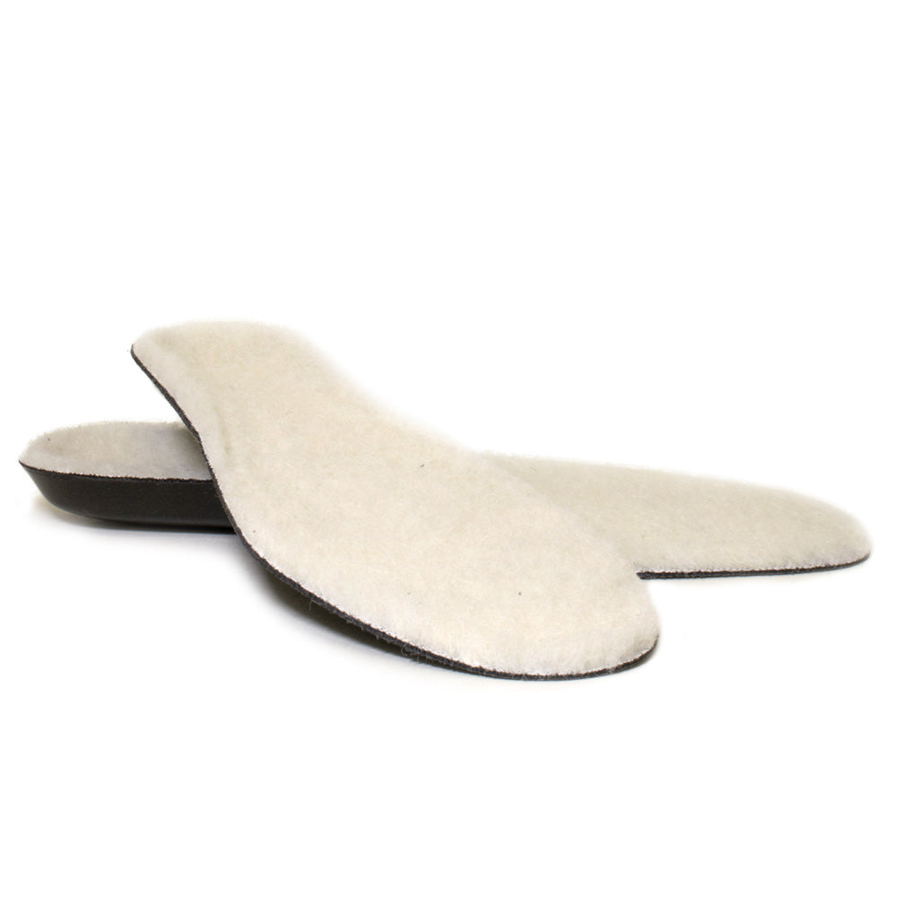 Natural White Wool Lined Insoles for Boots and Shoes