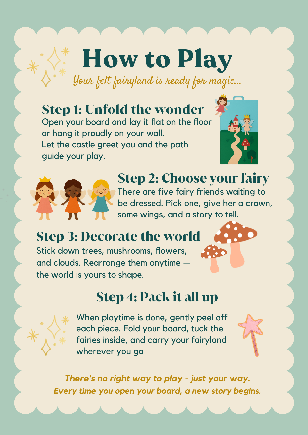 Paste the Fairy Felt Play Board