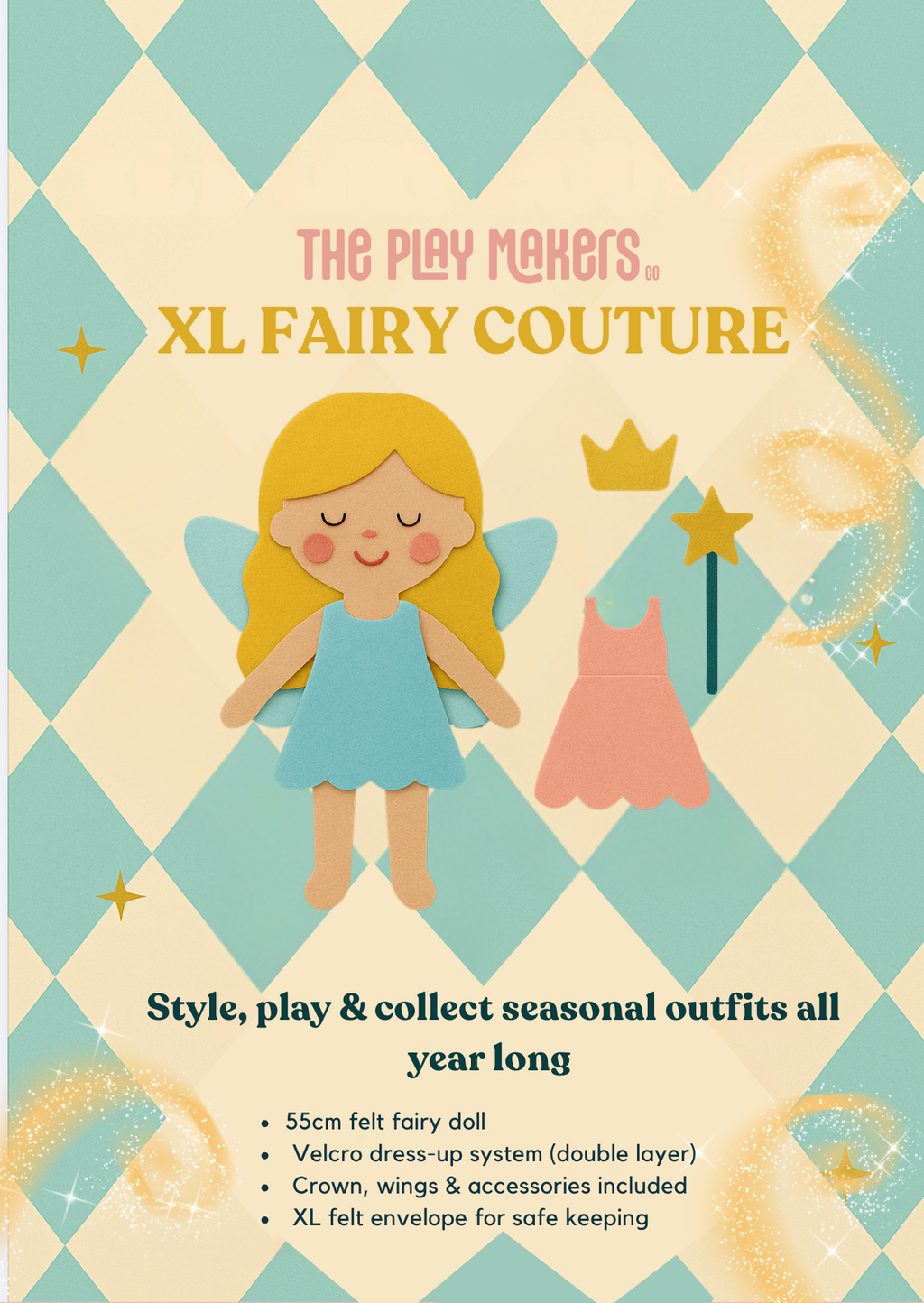 Fairy Couture Dress Up Doll with Fashion Accessories