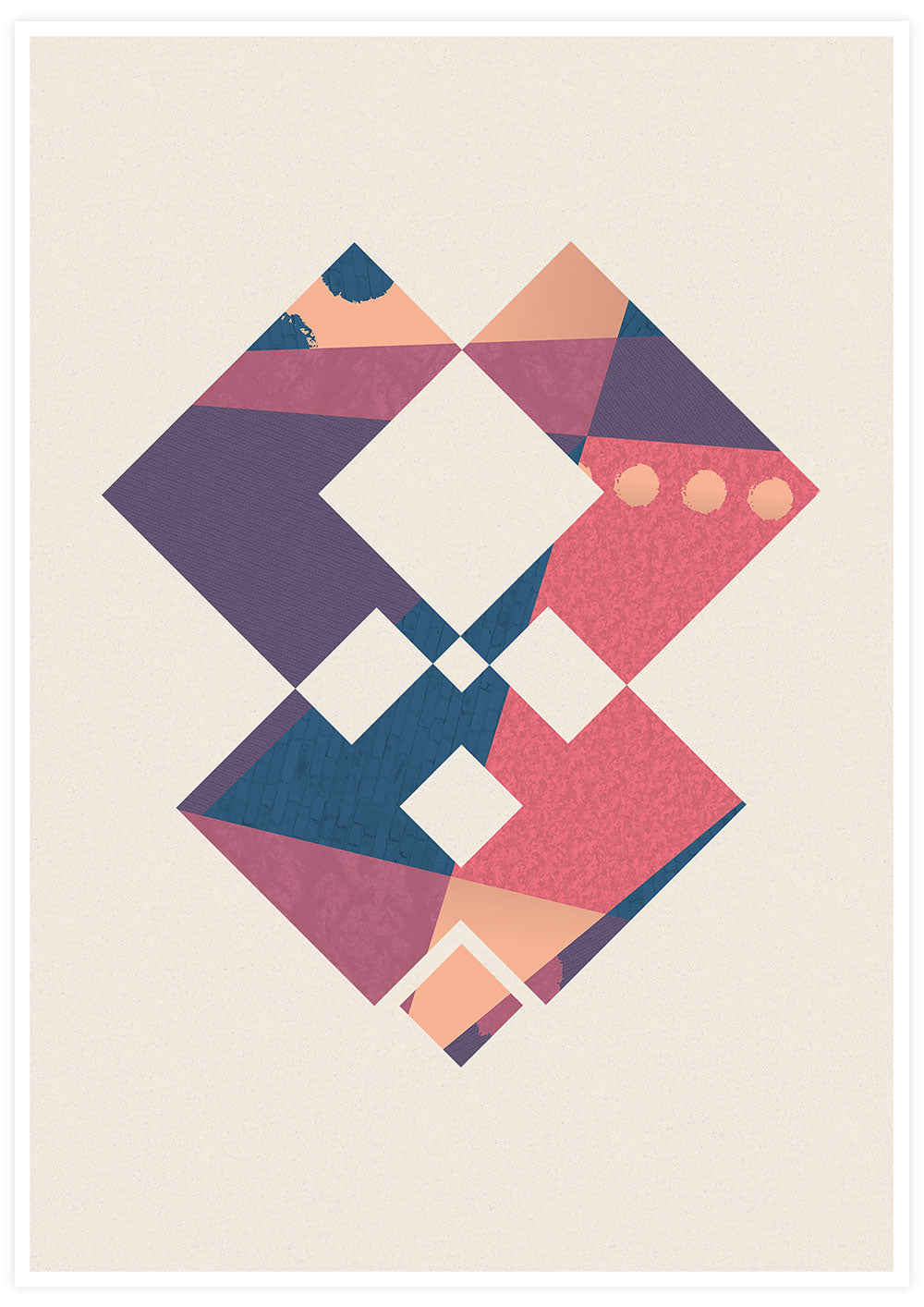 Invader Geometric Art Poster
