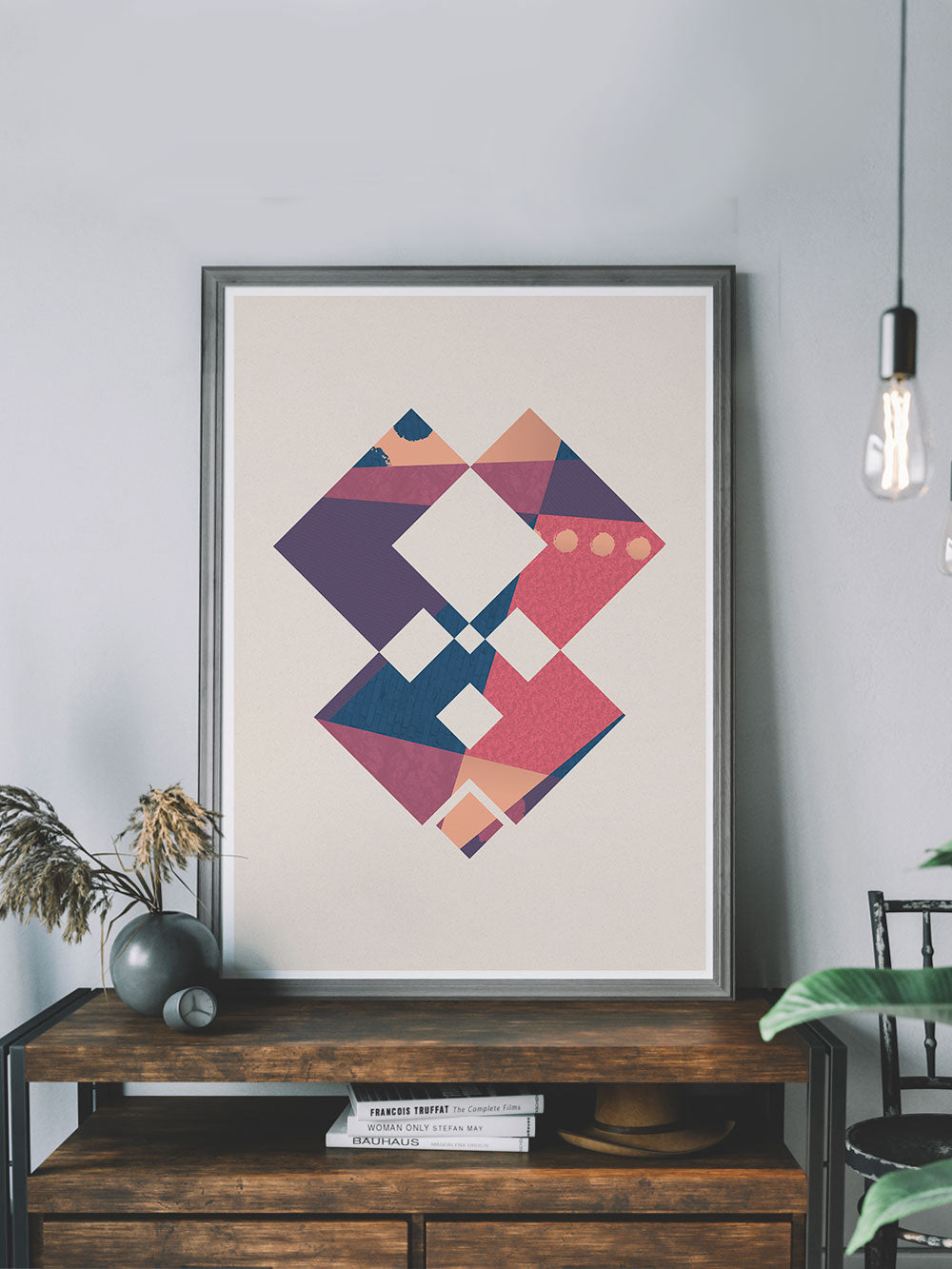 Invader Geometric Art Poster