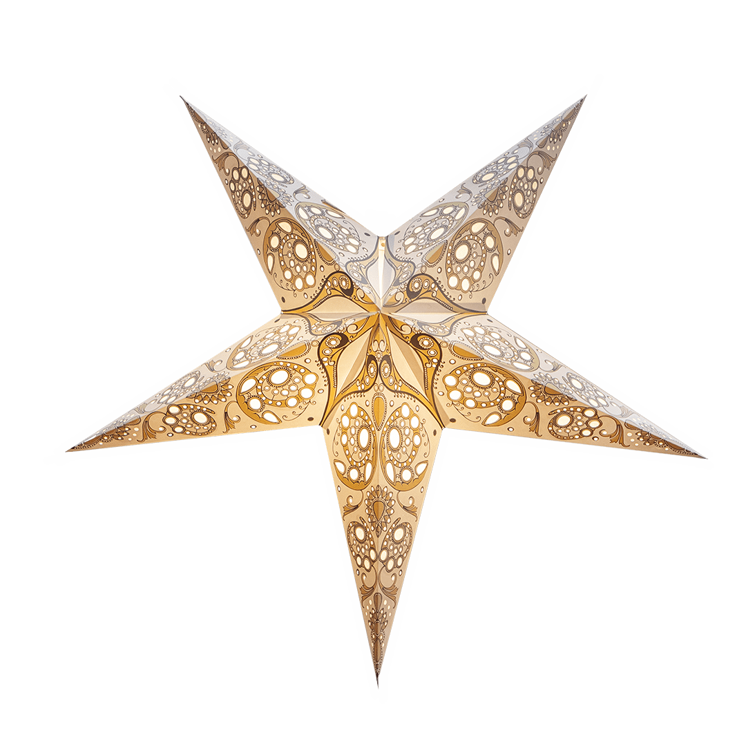 Ivory Lace Paper Star Lantern