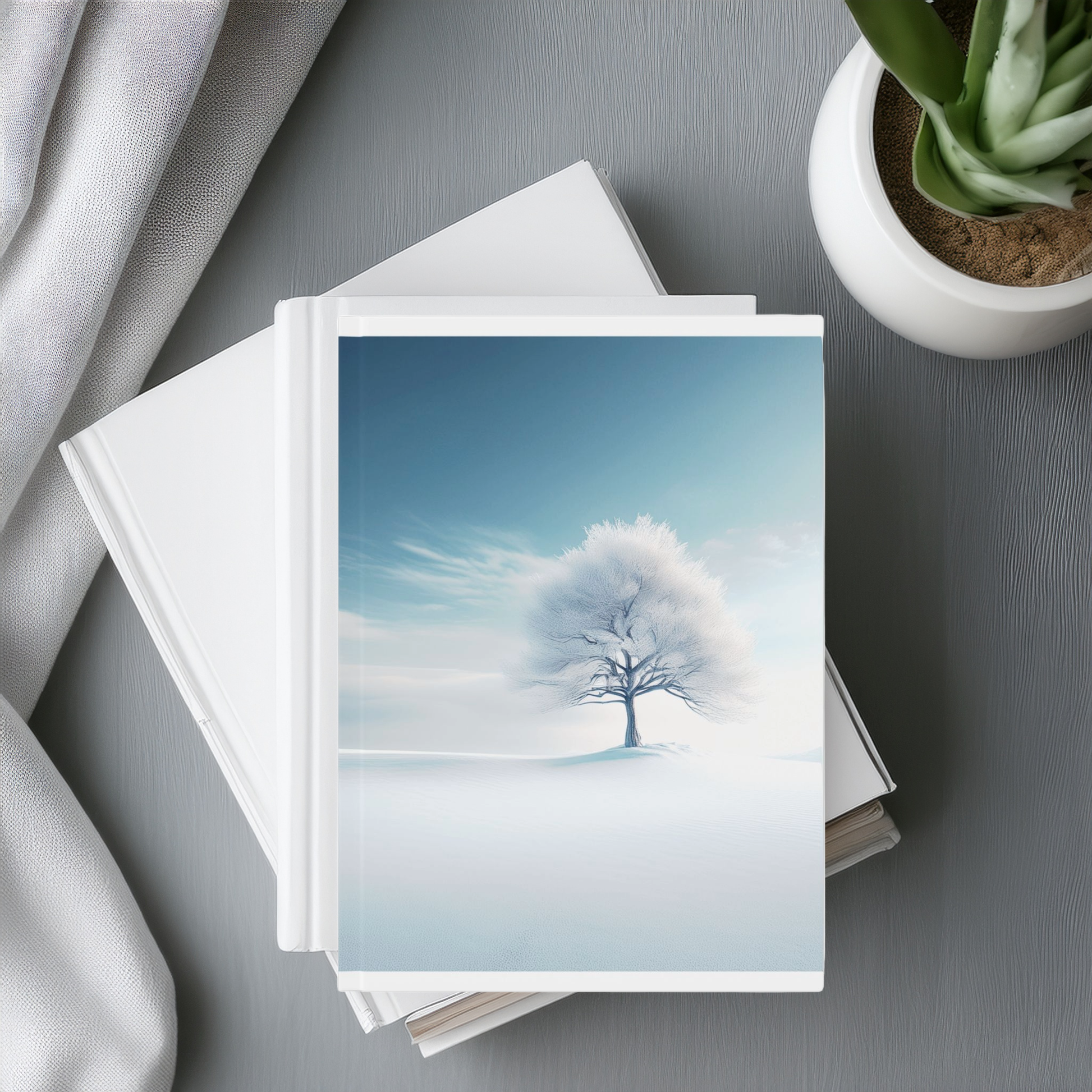 Winter Calm A5 Hardcover Journal with Snow Landscape