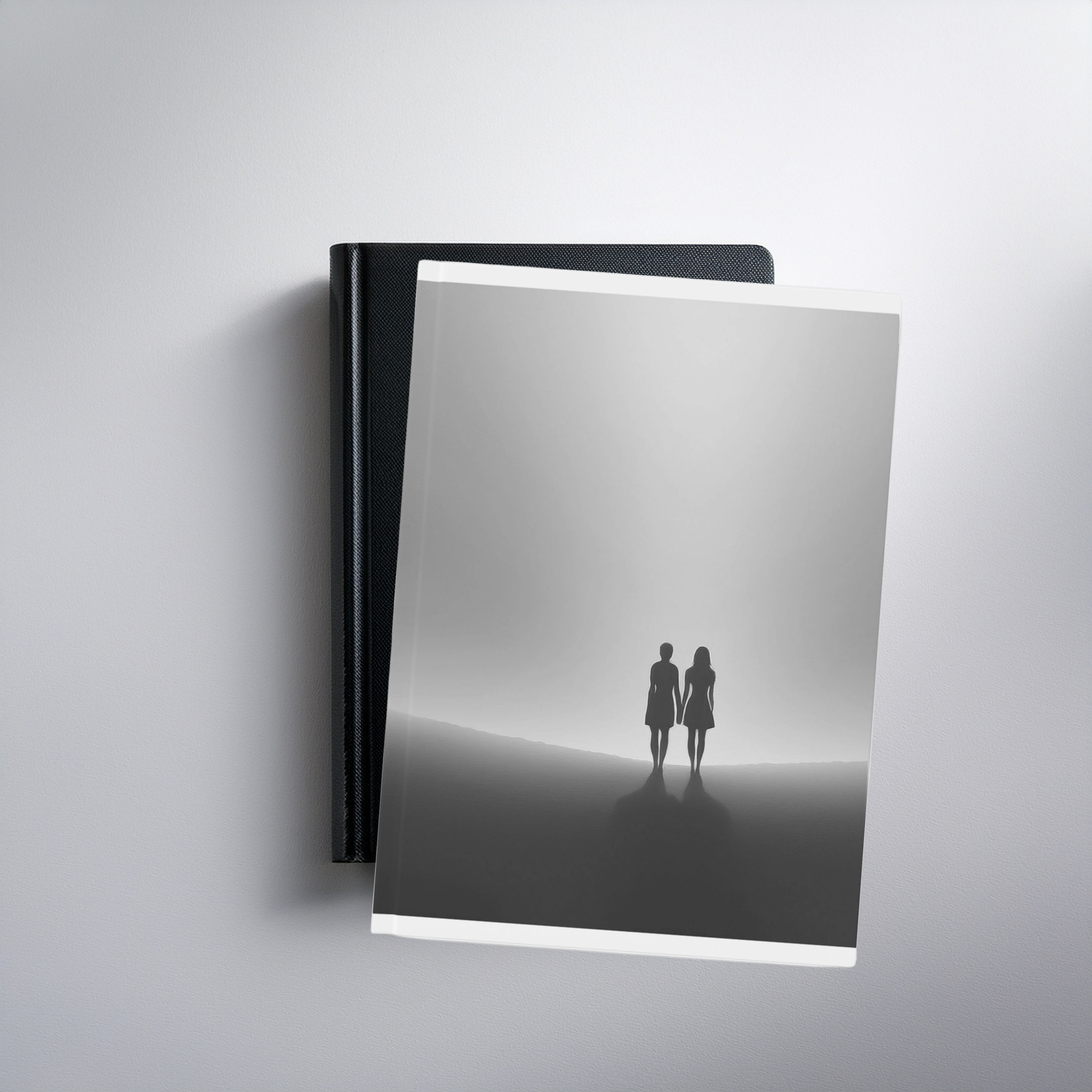 A5 Hardcover Journal with Minimalist Black and White Friendship Design