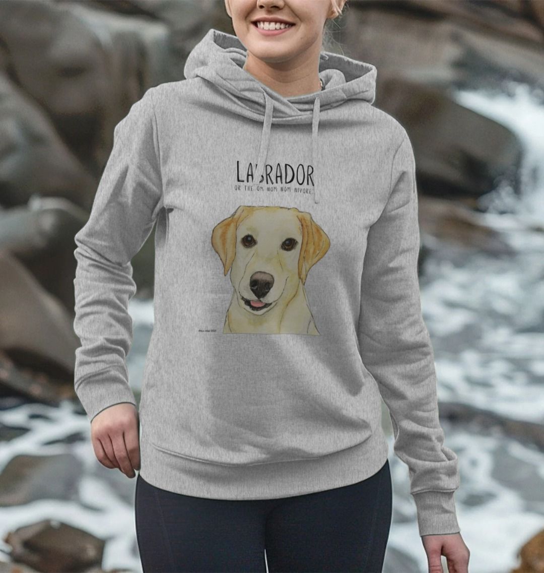 Yellow Labrador Powered by Snacks Hoodie for Women
