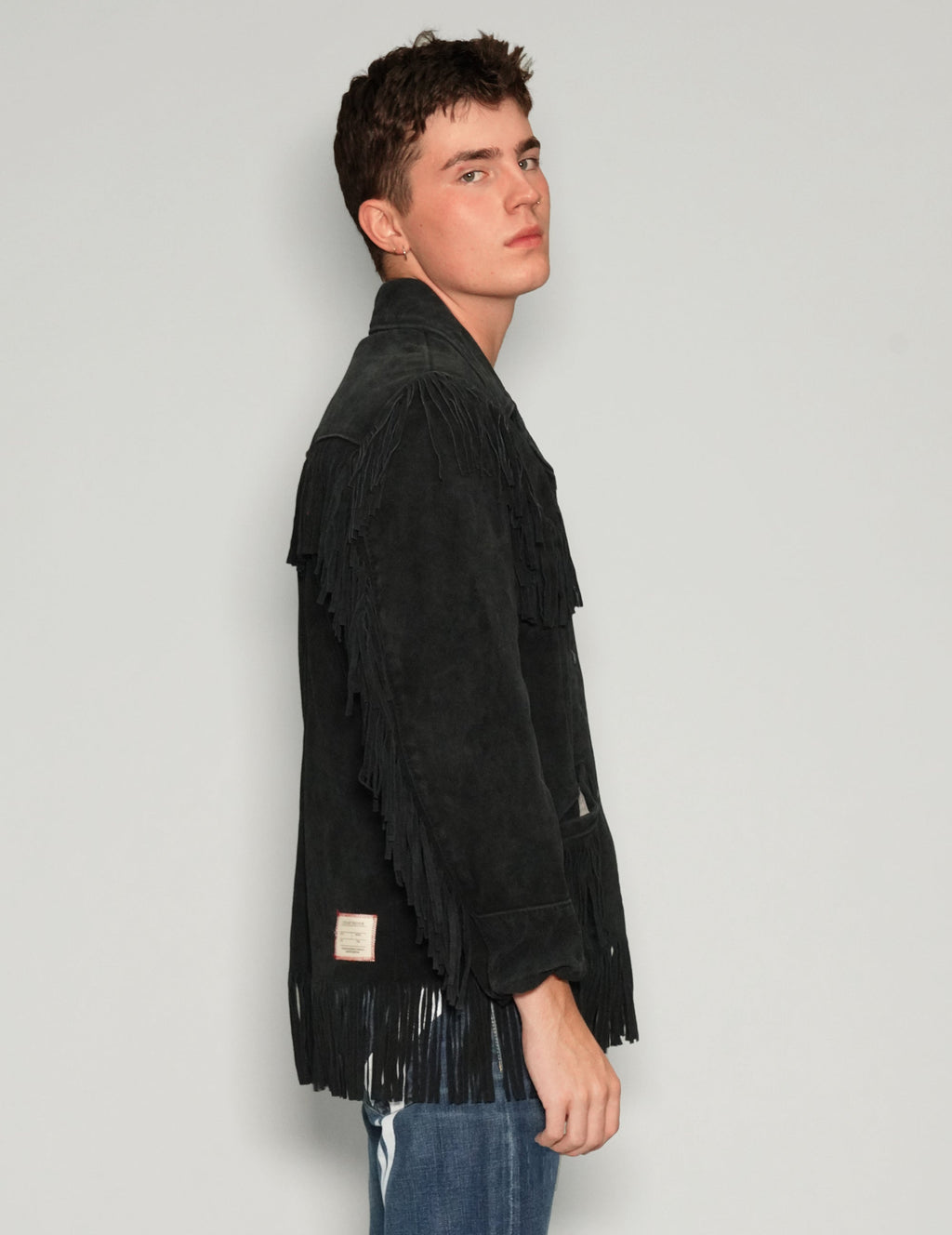 Black Leather Cowboy Coat