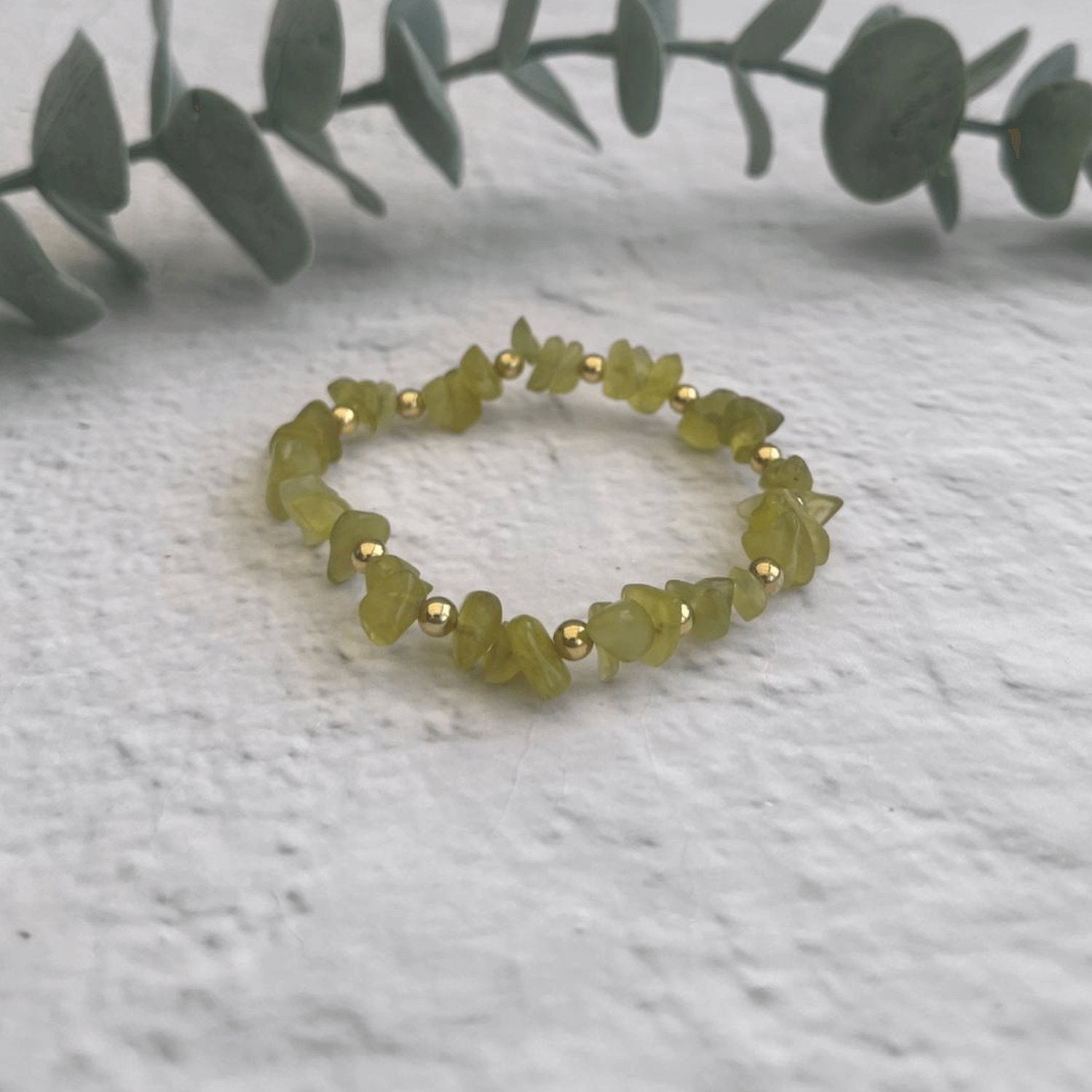 Jade Gemstone Bracelet in Sterling Silver or Gold
