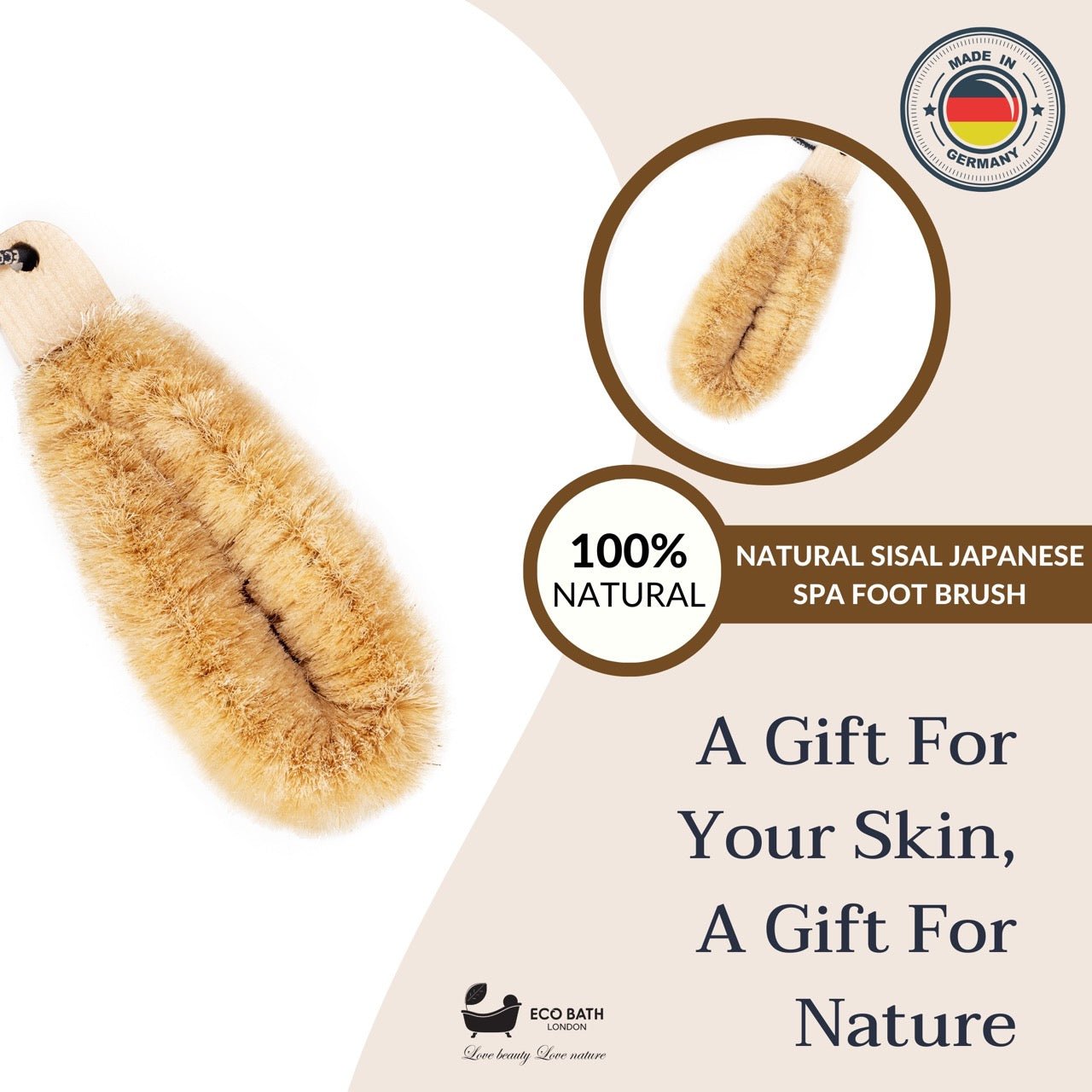 Natural Sisal Spa Brush for Dry Brushing