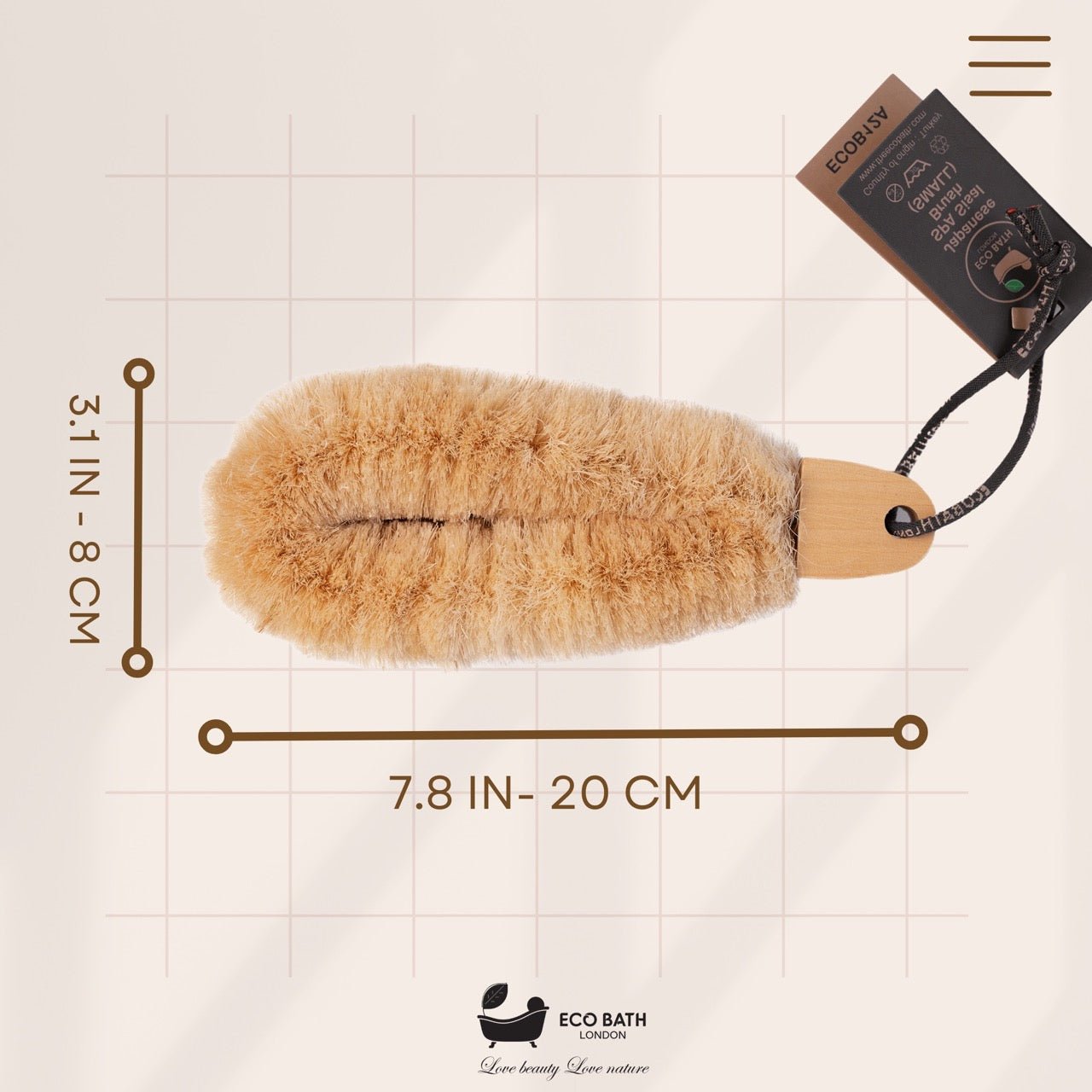 Natural Sisal Spa Brush for Dry Brushing