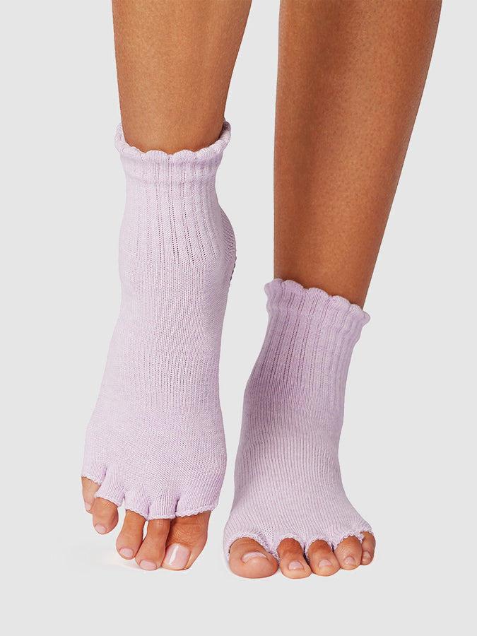Melody Scallop Half Toe Yoga Socks