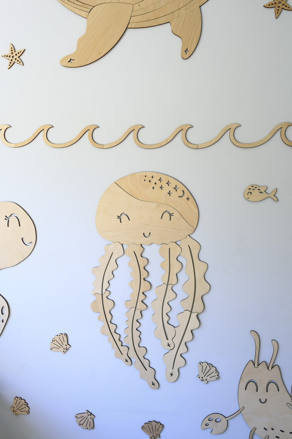Wooden Wall Decoration - Jellyfish