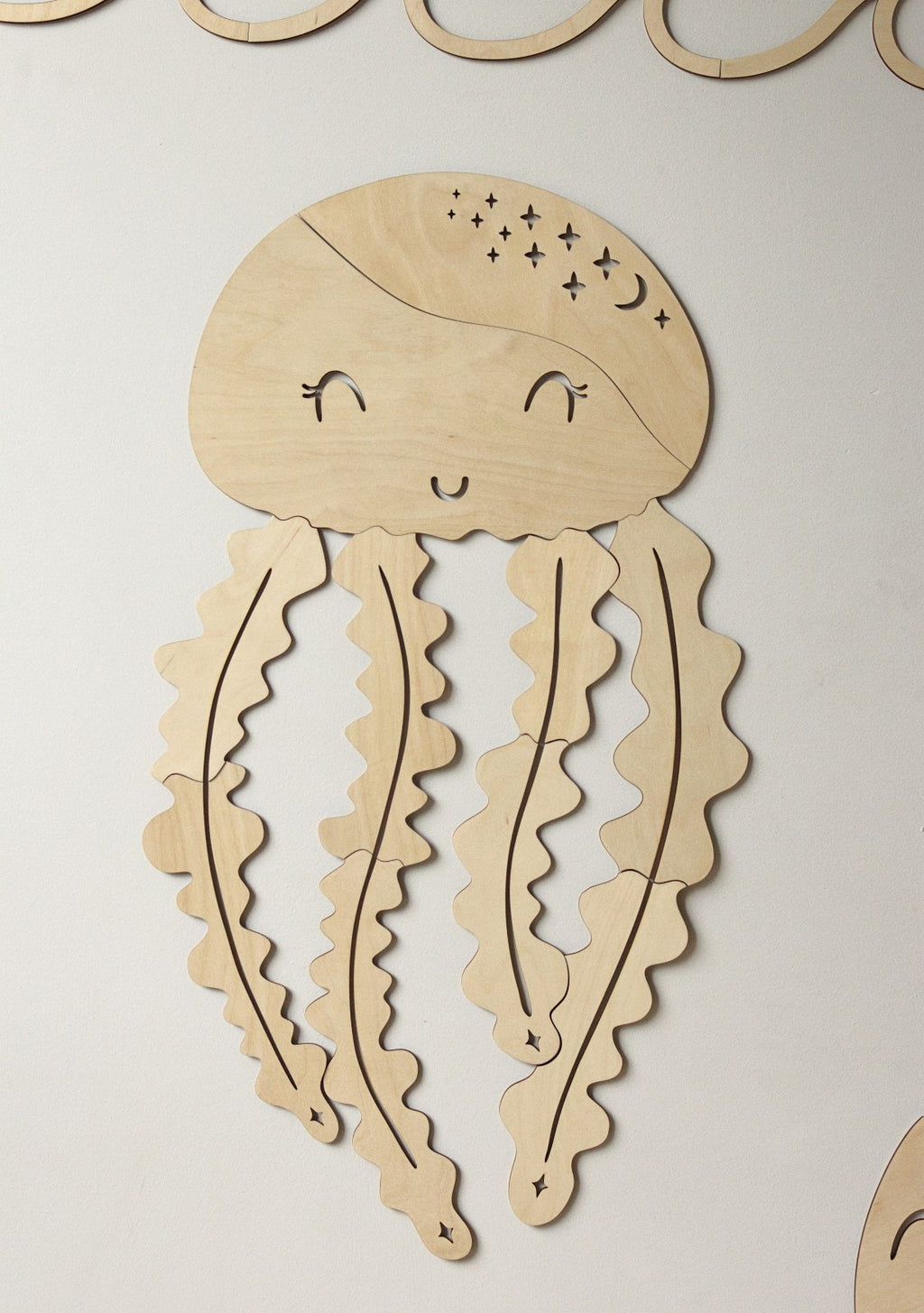 Wooden Wall Decoration - Jellyfish