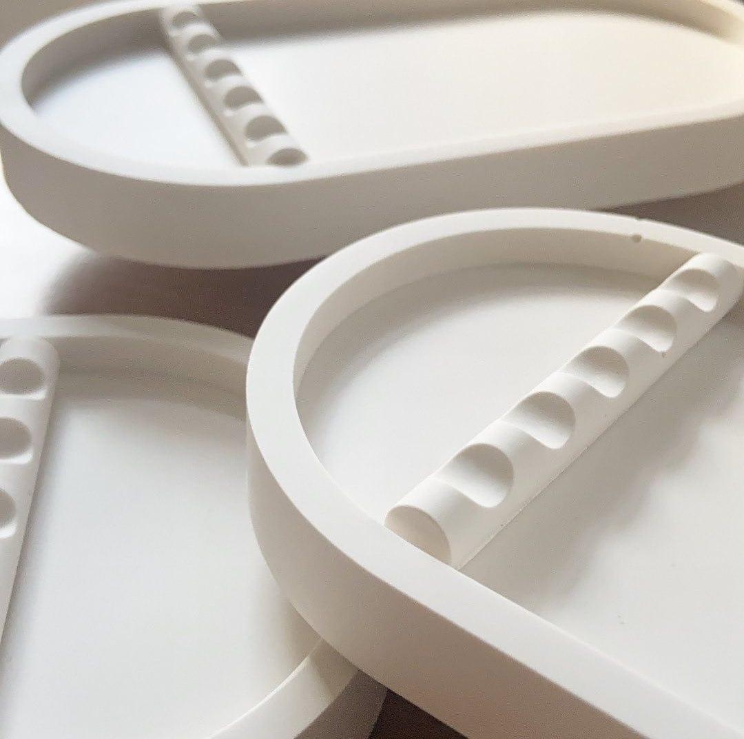 Oval Jesmonite Tool Tray Natural Handmade