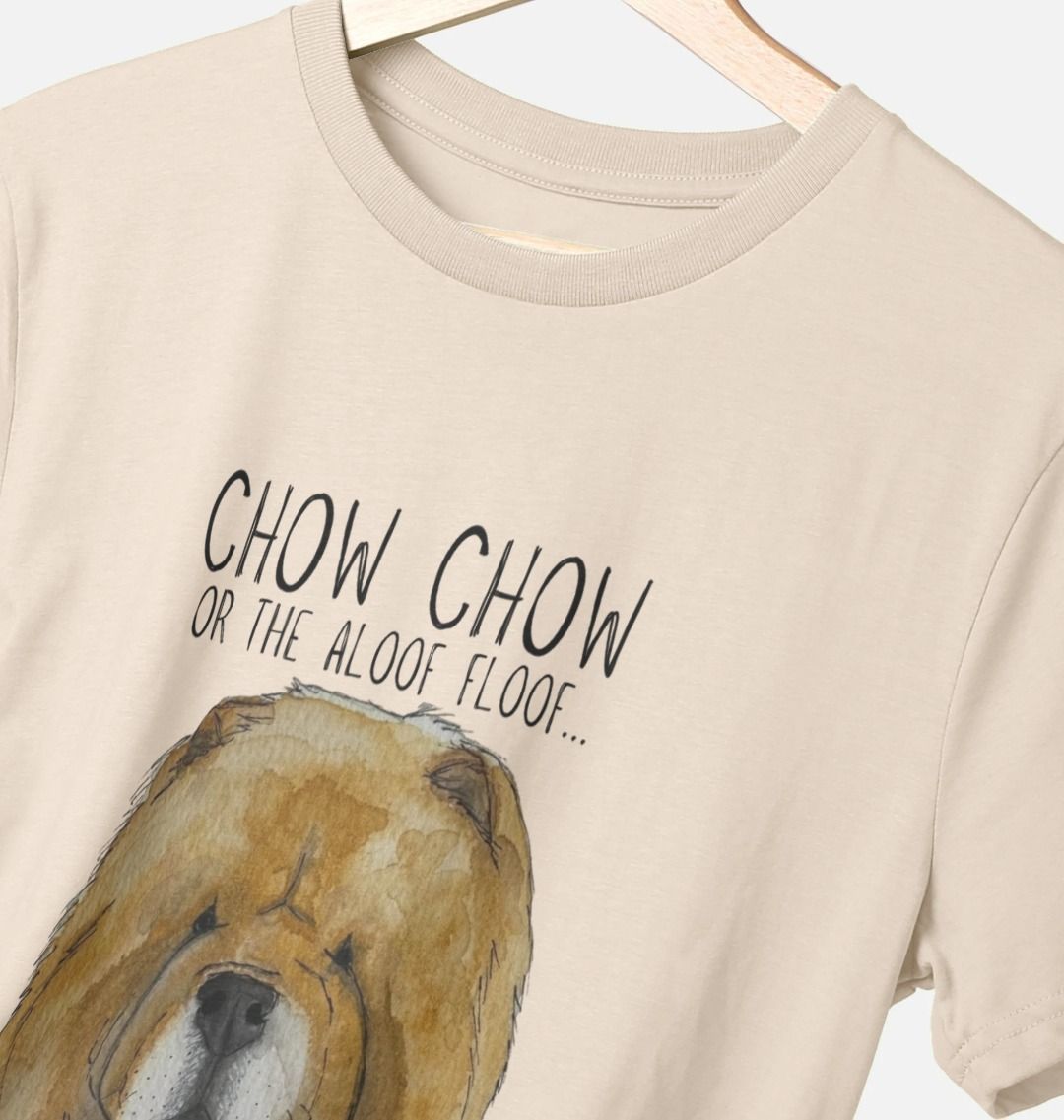 Red Chow Chow Graphic Cotton T-Shirt
