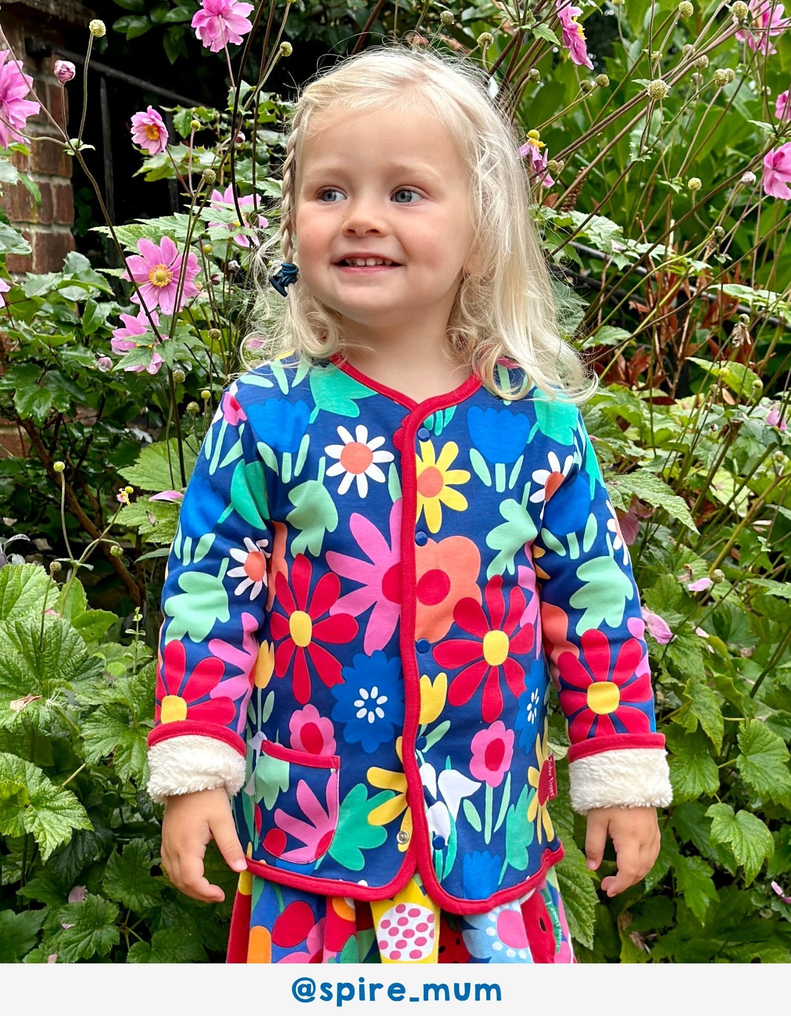 Organic Bold Floral Reversible Jacket for Kids