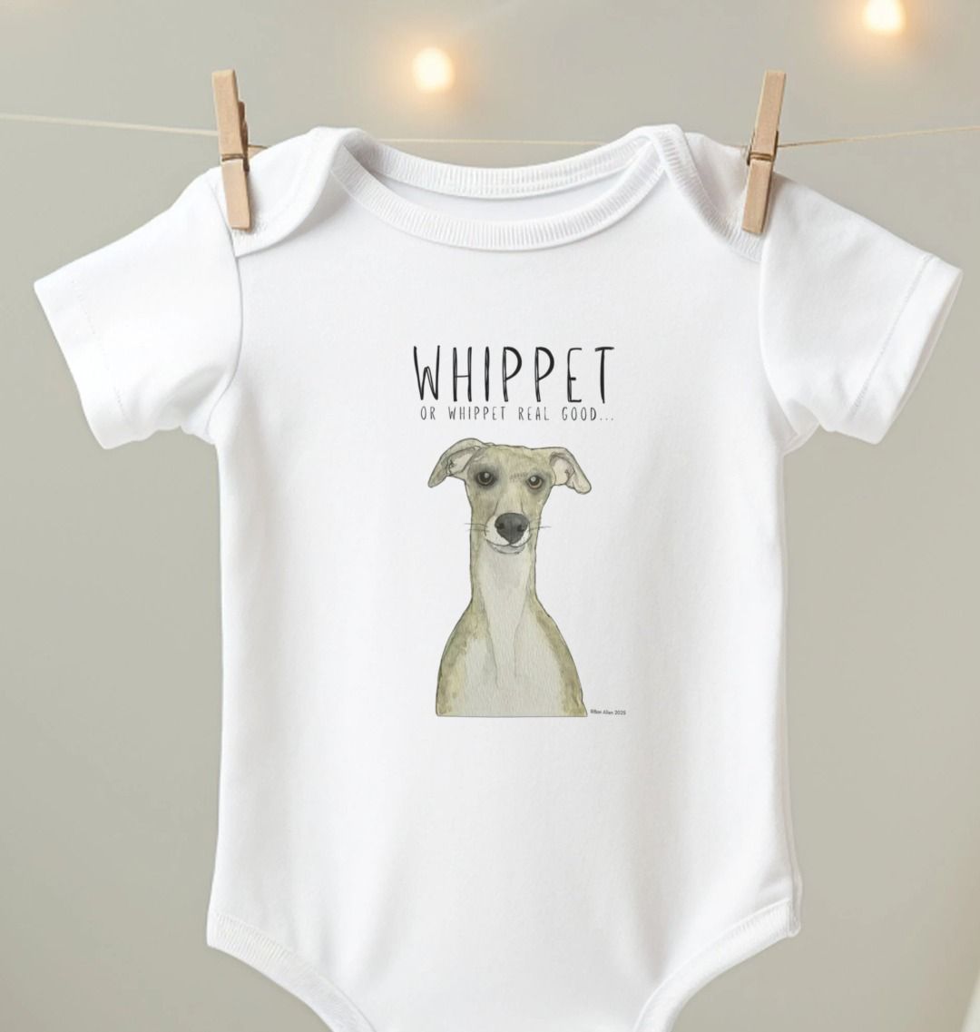 Whippet Approved Baby Bodysuit Organic Cotton