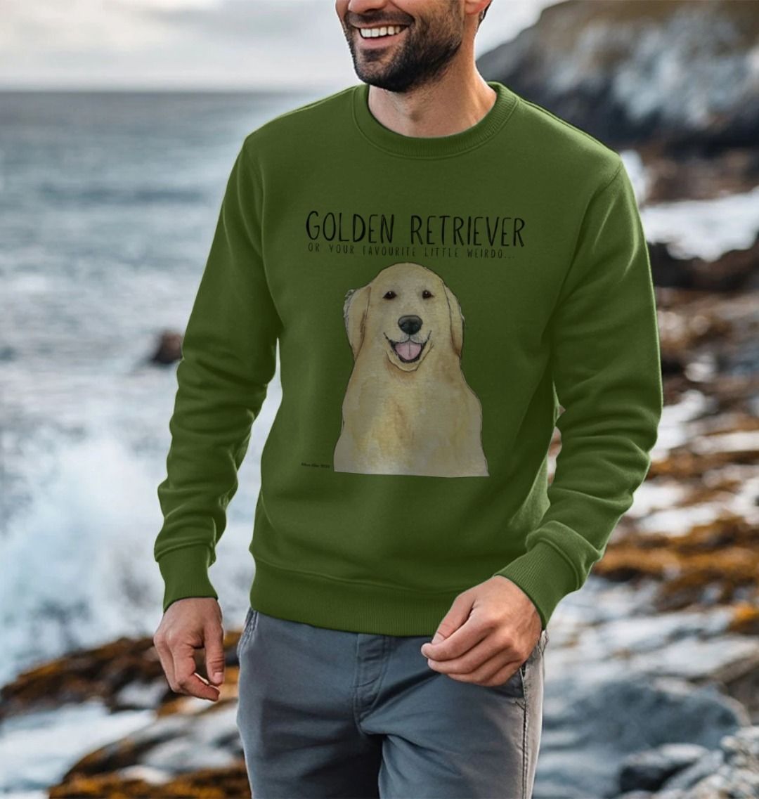 Golden Retriever Vibes Sustainable Mens Sweatshirt