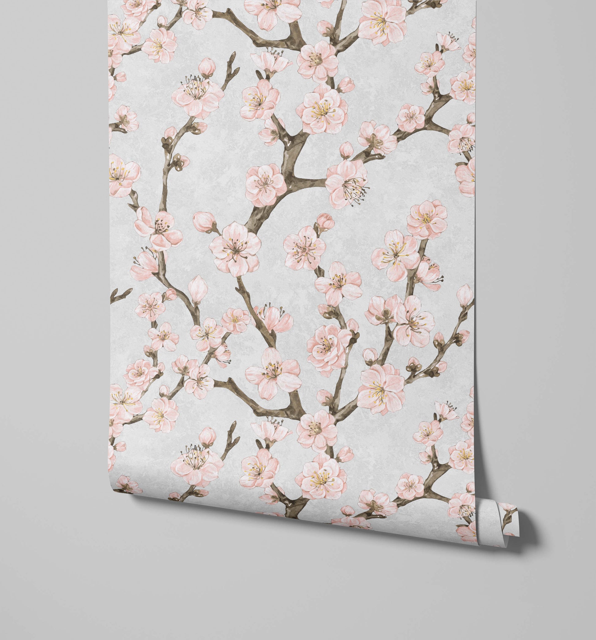 Junta Blossom Wallpaper with Hand Painted Effect