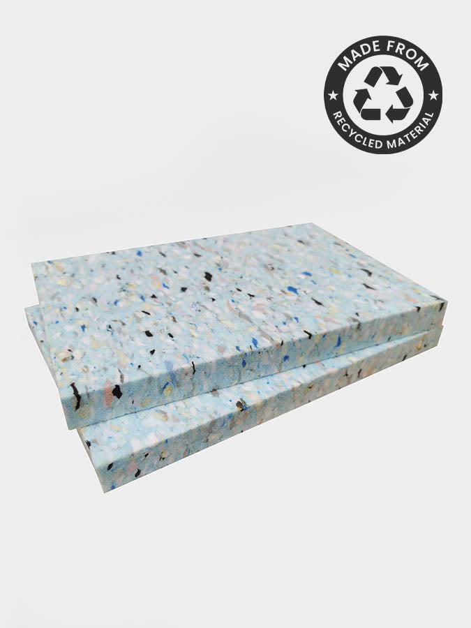 Recycled Chip Foam Yoga Block Twin Pack 1 inch