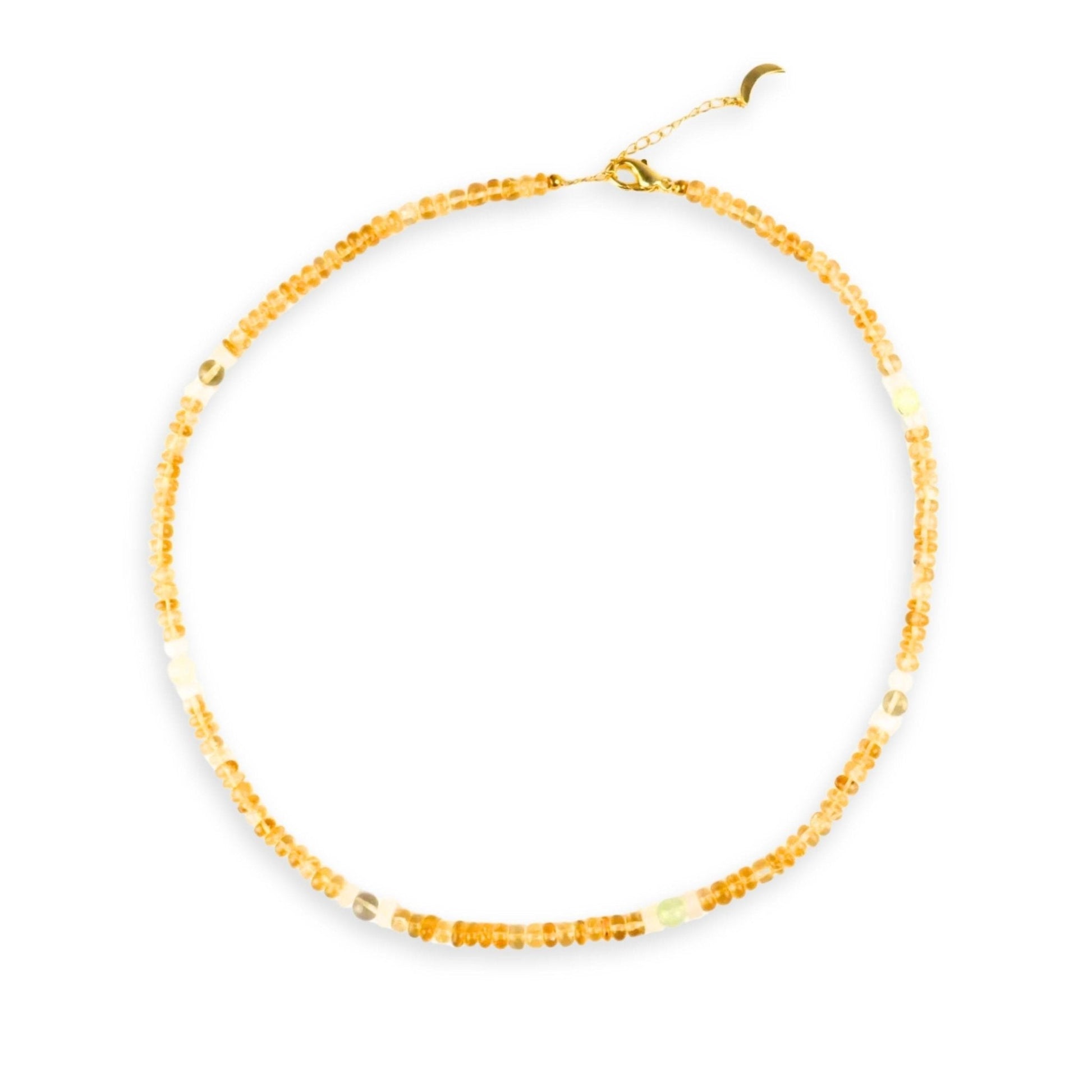 Citrine Crystal Necklace and Bracelet Set