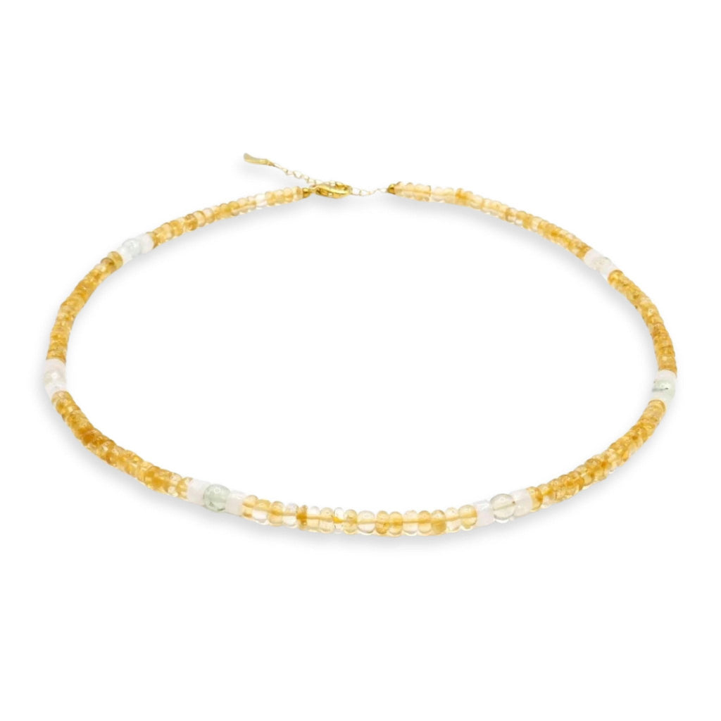 Citrine Crystal Necklace and Bracelet Set