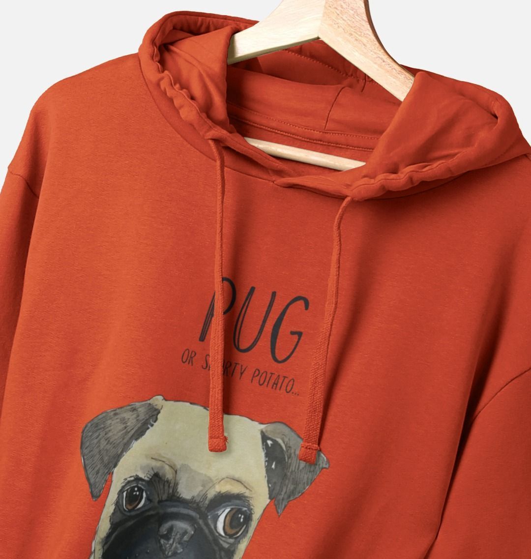 Snorty Potato Men's Hoodie Cozy Funny Pug