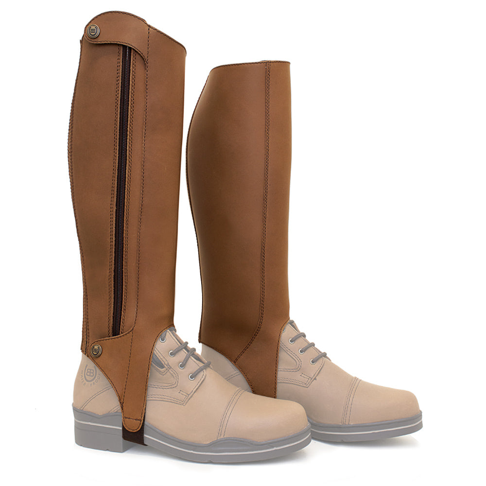 Mocha Half Chaps for Riding