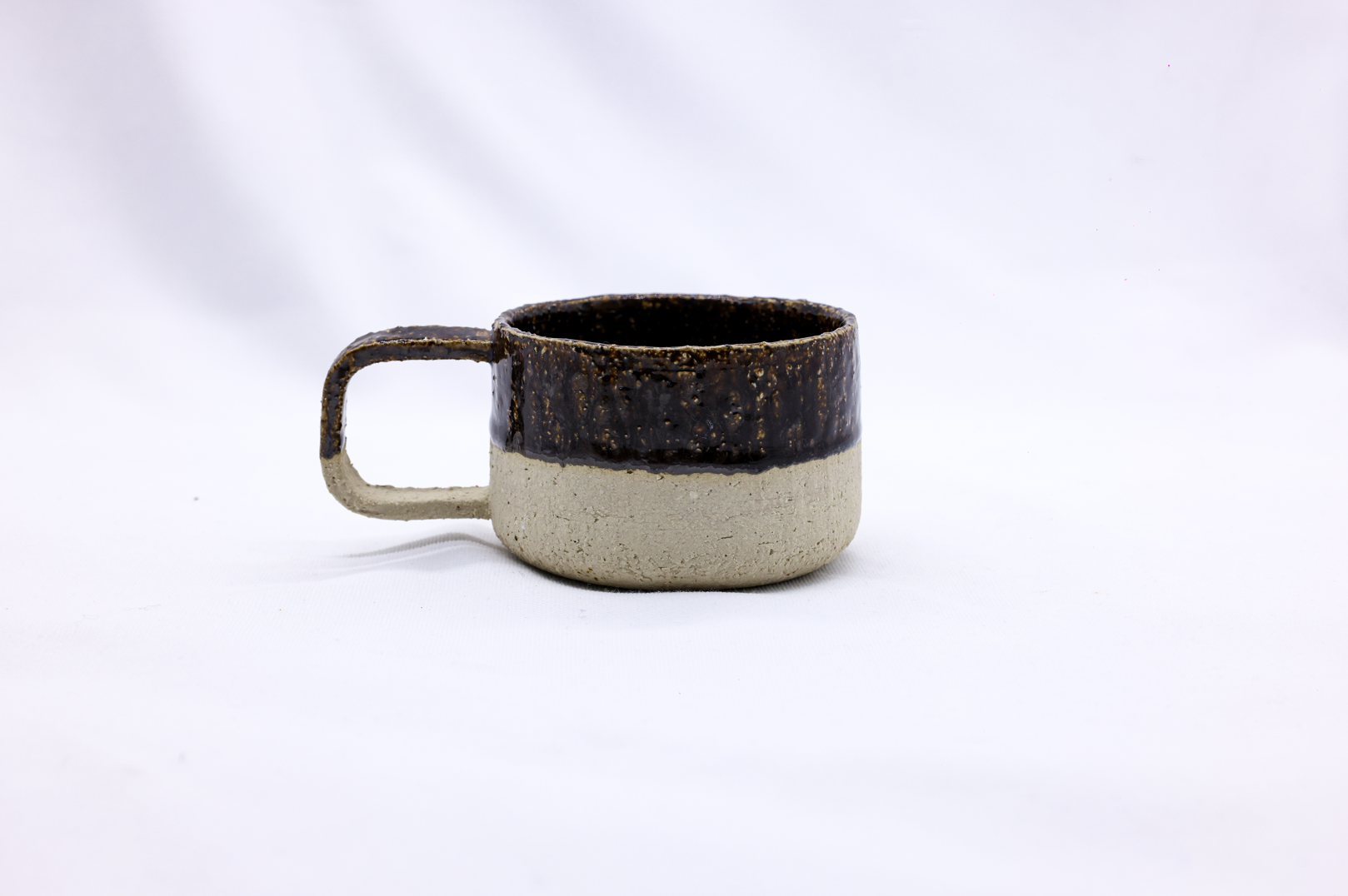 Grande Handmade Milled Stoneware Ceramic Mug