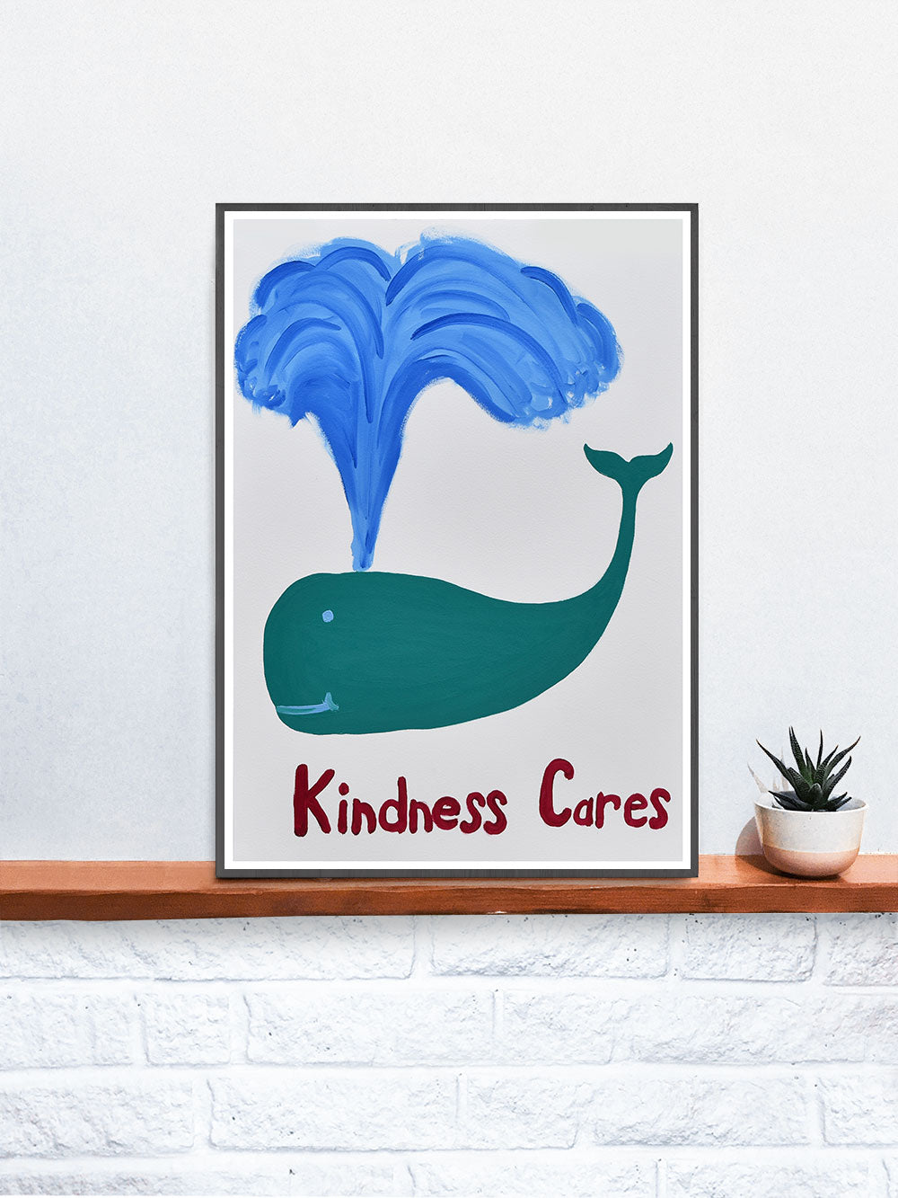 Kindness Cares Quirky Art Print