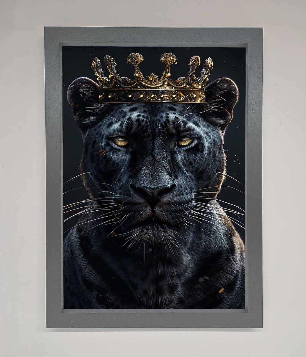King Panther Framed Wall Art