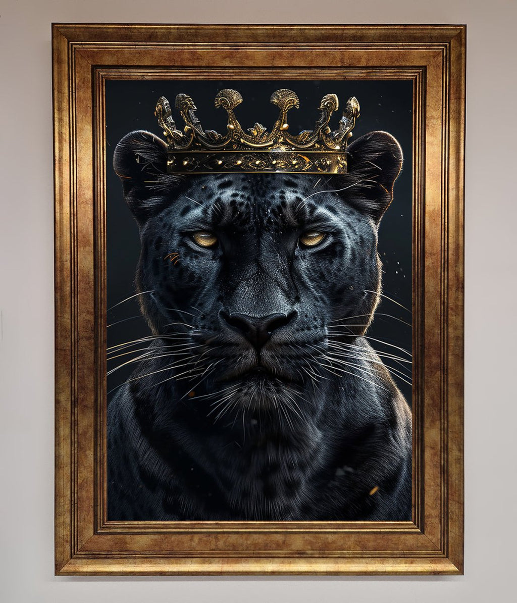 King Panther Framed Wall Art