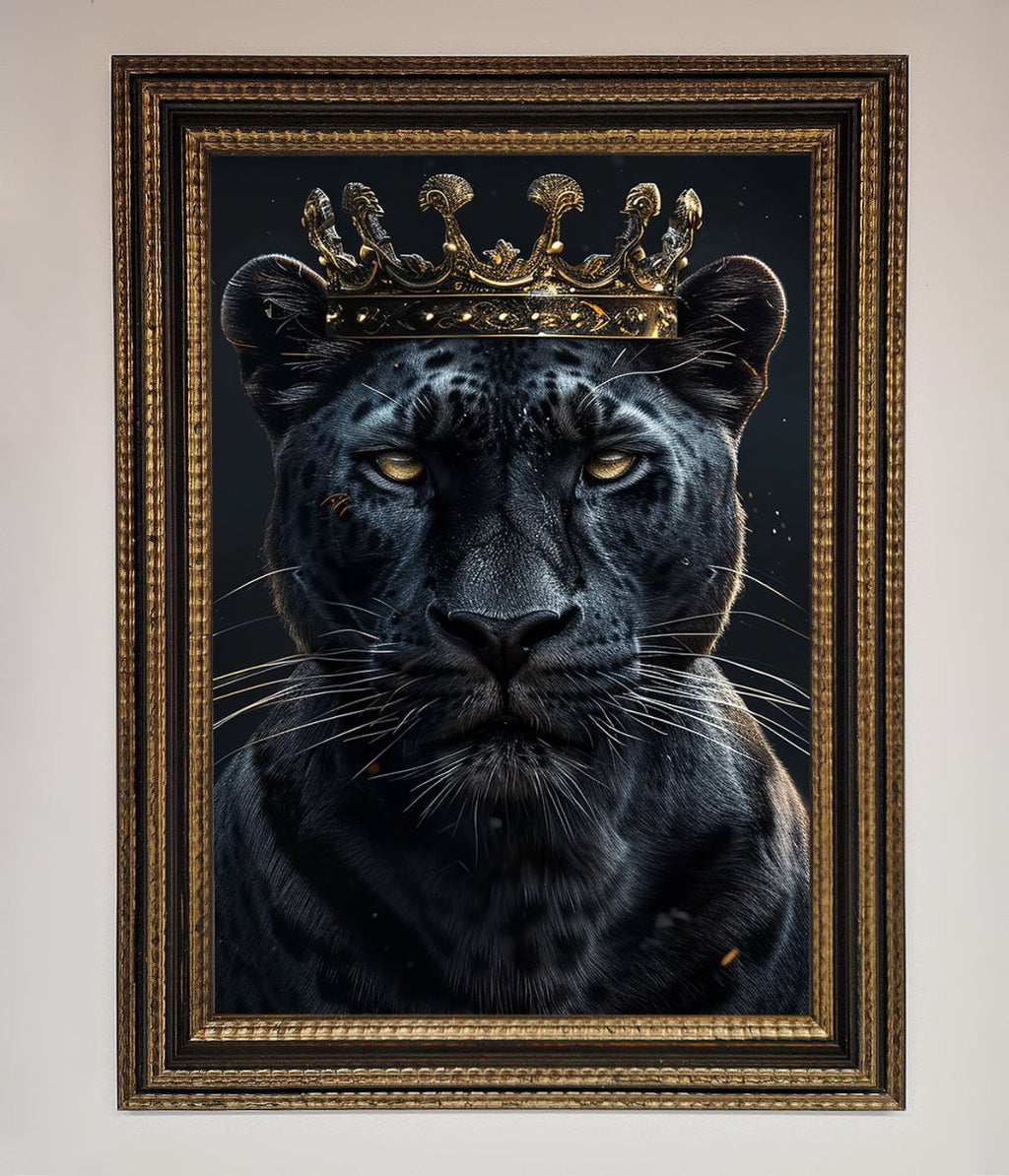 King Panther Framed Wall Art