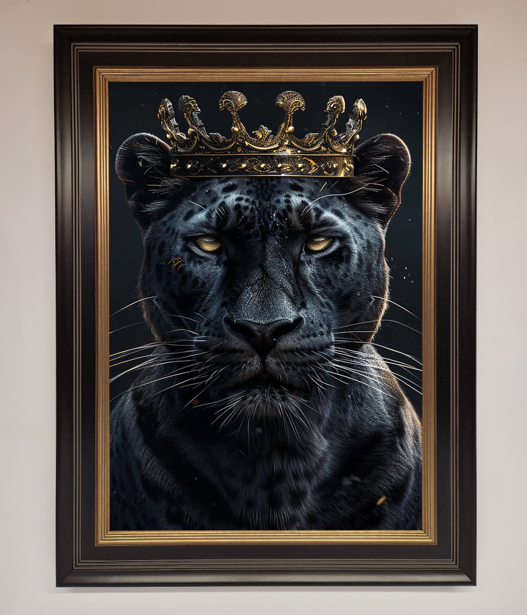 King Panther Framed Wall Art