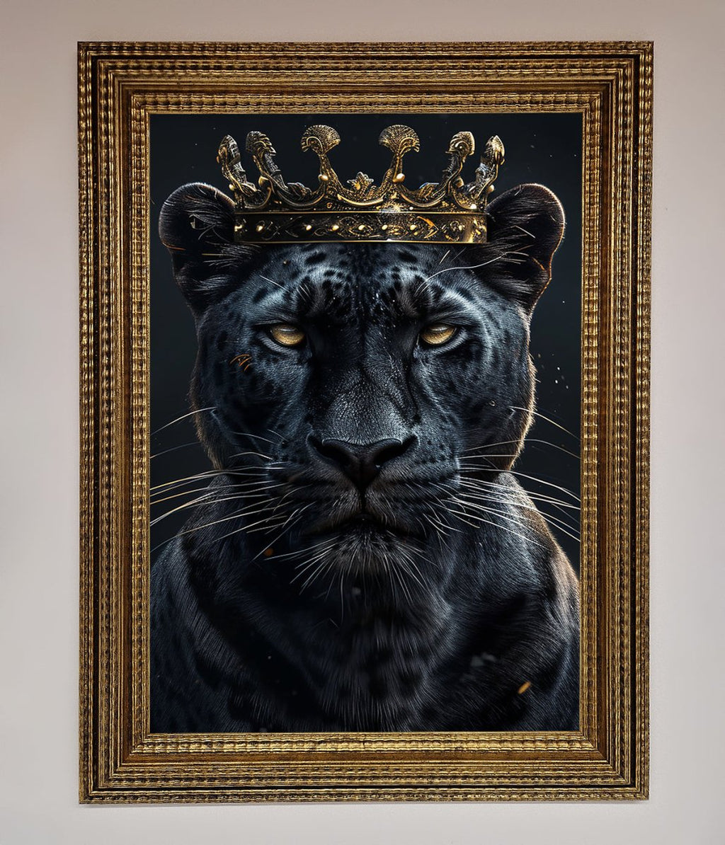 King Panther Framed Wall Art