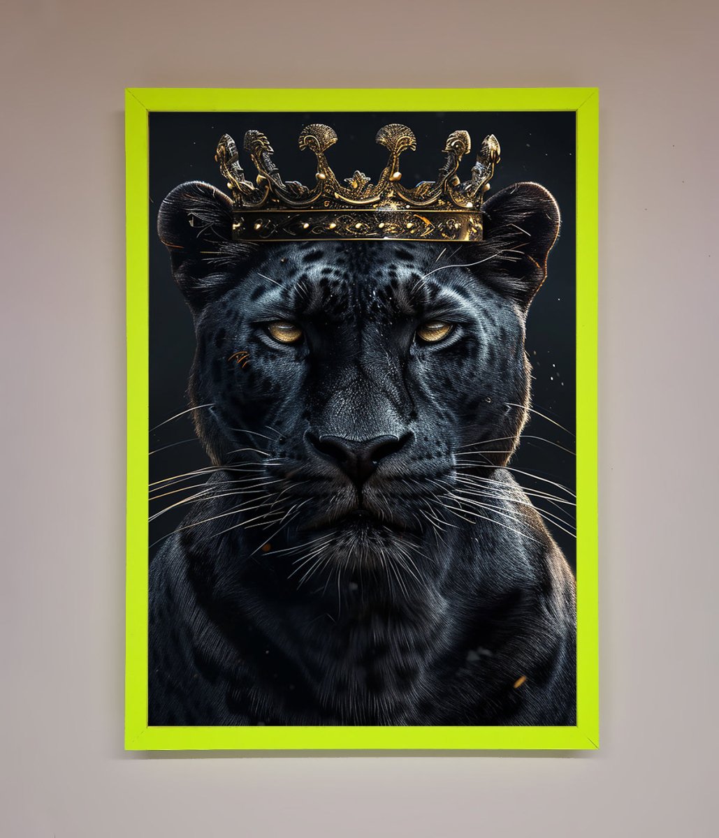 King Panther Framed Wall Art