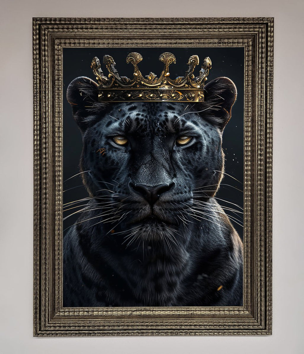 King Panther Framed Wall Art