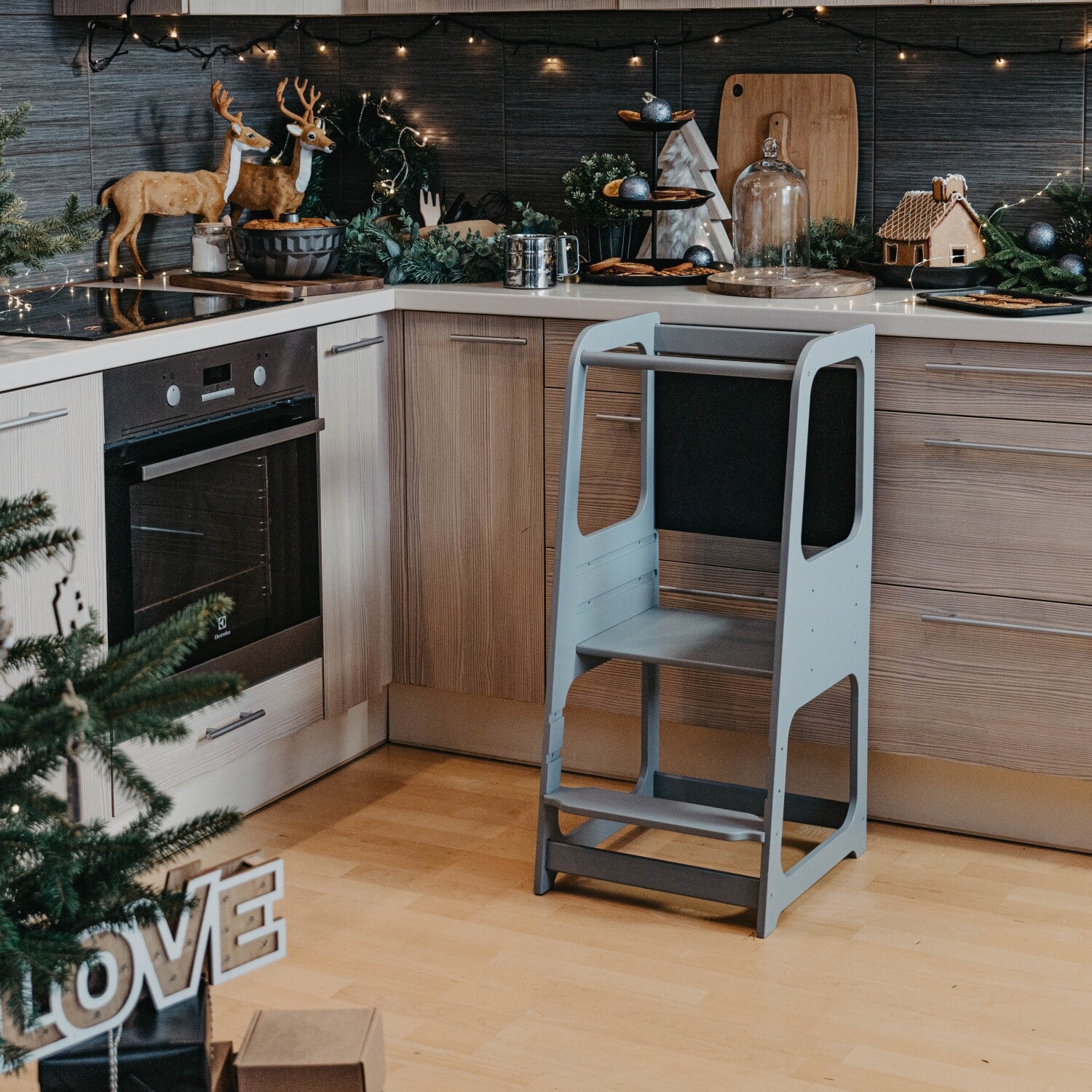 Handcrafted Wooden Kitchen Helper Tower – Safe & Adjustable for Kids by Montessori House Bed at www.brixbailey.com