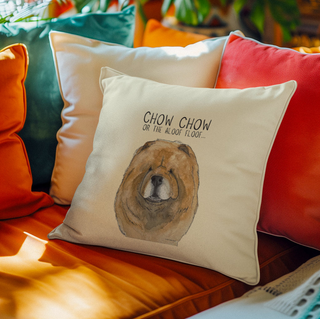 Red Chow Chow Cushion Cover
